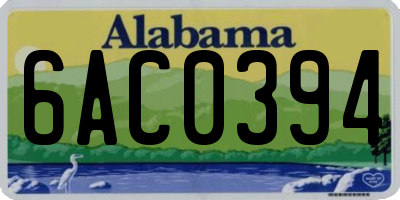 AL license plate 6AC0394