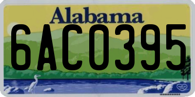 AL license plate 6AC0395