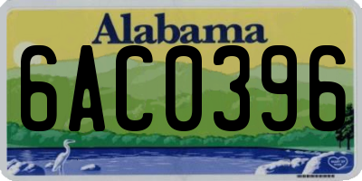 AL license plate 6AC0396