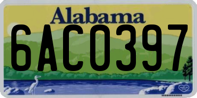 AL license plate 6AC0397