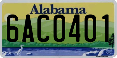 AL license plate 6AC0401