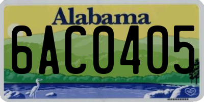 AL license plate 6AC0405