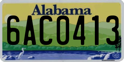 AL license plate 6AC0413