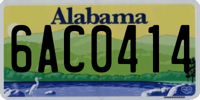 AL license plate 6AC0414