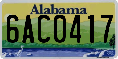 AL license plate 6AC0417