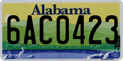 AL license plate 6AC0423