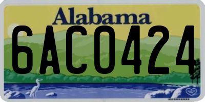AL license plate 6AC0424