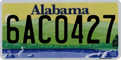 AL license plate 6AC0427