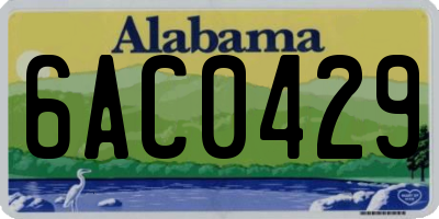 AL license plate 6AC0429