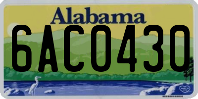 AL license plate 6AC0430
