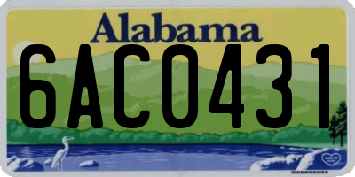 AL license plate 6AC0431
