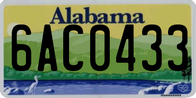 AL license plate 6AC0433