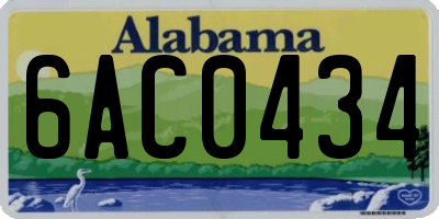 AL license plate 6AC0434