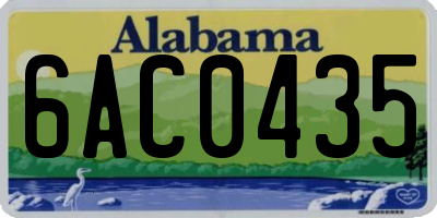 AL license plate 6AC0435
