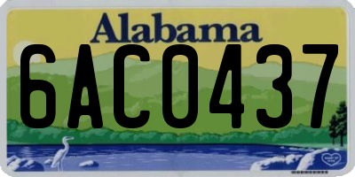 AL license plate 6AC0437