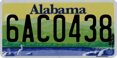 AL license plate 6AC0438