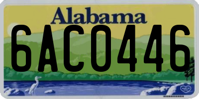AL license plate 6AC0446