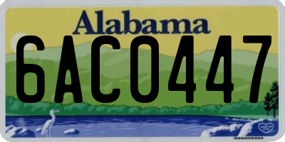AL license plate 6AC0447