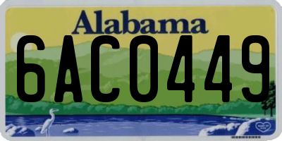 AL license plate 6AC0449