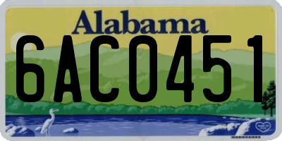 AL license plate 6AC0451