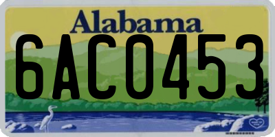 AL license plate 6AC0453