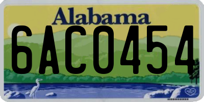 AL license plate 6AC0454