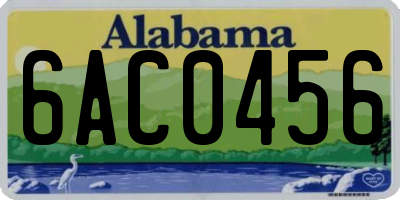 AL license plate 6AC0456