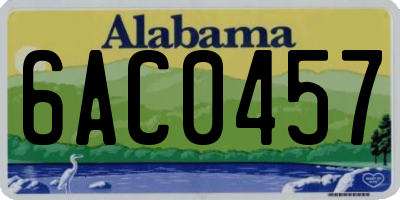 AL license plate 6AC0457