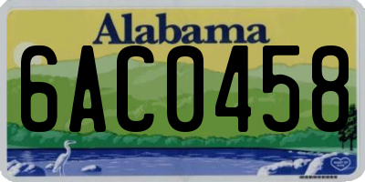 AL license plate 6AC0458