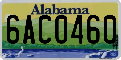 AL license plate 6AC0460
