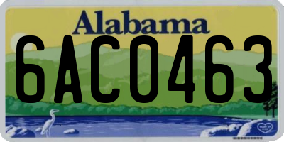 AL license plate 6AC0463