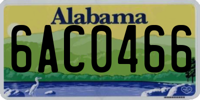 AL license plate 6AC0466