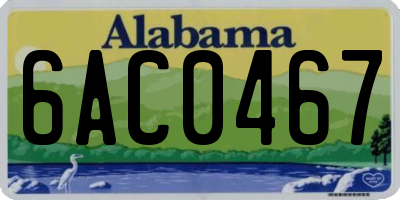 AL license plate 6AC0467