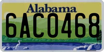 AL license plate 6AC0468