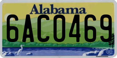 AL license plate 6AC0469