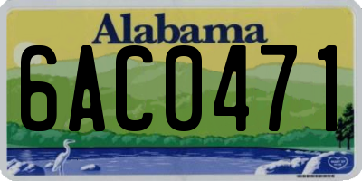 AL license plate 6AC0471