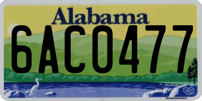 AL license plate 6AC0477
