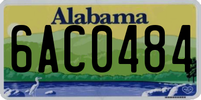 AL license plate 6AC0484