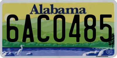 AL license plate 6AC0485
