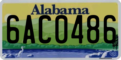 AL license plate 6AC0486