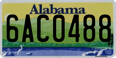 AL license plate 6AC0488
