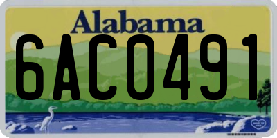 AL license plate 6AC0491