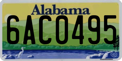 AL license plate 6AC0495