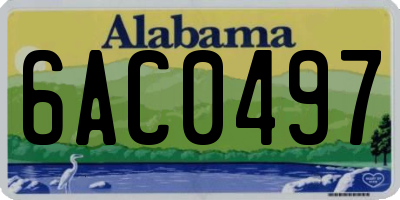 AL license plate 6AC0497