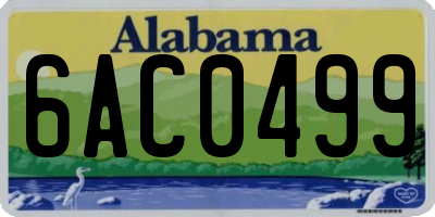 AL license plate 6AC0499