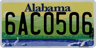 AL license plate 6AC0506