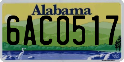AL license plate 6AC0517