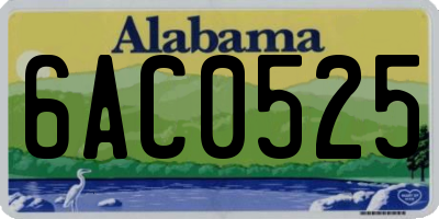 AL license plate 6AC0525