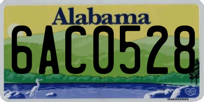 AL license plate 6AC0528