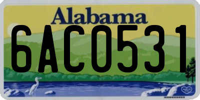 AL license plate 6AC0531